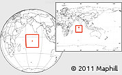 Blank Location Map of British Indian Ocean Territory, within the entire continent
