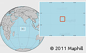 Blank Location Map of British Indian Ocean Territory, gray outside