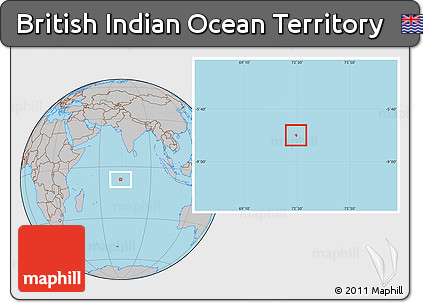Gray Location Map of British Indian Ocean Territory