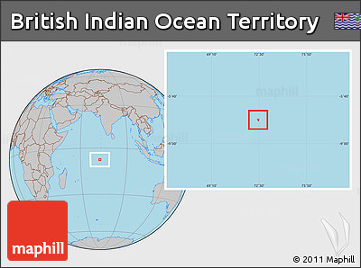 Gray Location Map of British Indian Ocean Territory