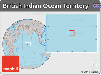 Gray Location Map of British Indian Ocean Territory