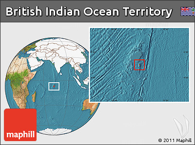 Satellite Location Map of British Indian Ocean Territory, highlighted continent