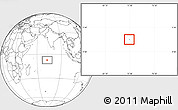 Savanna Style Location Map of British Indian Ocean Territory, blank outside, hill shading inside