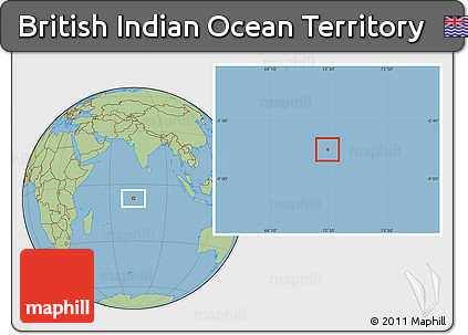 Savanna Style Location Map of British Indian Ocean Territory