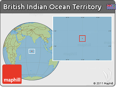 Savanna Style Location Map of British Indian Ocean Territory