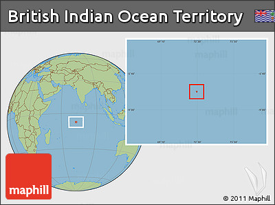 Savanna Style Location Map of British Indian Ocean Territory
