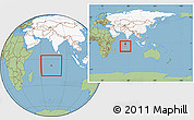 Savanna Style Location Map of British Indian Ocean Territory, highlighted continent, within the entire continent