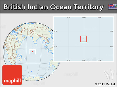Savanna Style Location Map of British Indian Ocean Territory, lighten
