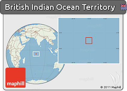 Savanna Style Location Map of British Indian Ocean Territory, lighten, land only