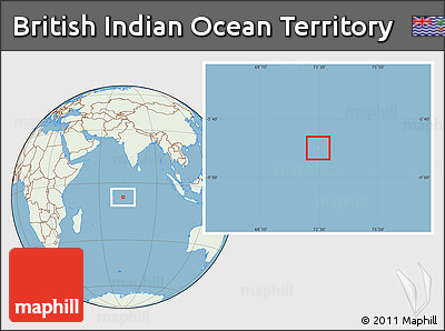 Savanna Style Location Map of British Indian Ocean Territory, lighten, land only