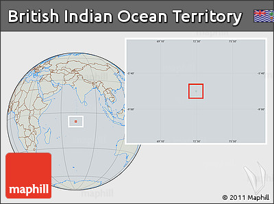 Savanna Style Location Map of British Indian Ocean Territory, lighten, semi-desaturated