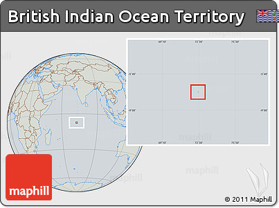 Savanna Style Location Map of British Indian Ocean Territory, lighten, semi-desaturated
