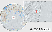 Savanna Style Location Map of British Indian Ocean Territory, lighten, semi-desaturated, hill shading