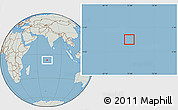 Savanna Style Location Map of British Indian Ocean Territory, lighten, semi-desaturated, land only