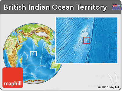 Savanna Style Location Map of British Indian Ocean Territory, physical outside