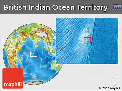 Savanna Style Location Map of British Indian Ocean Territory, physical outside
