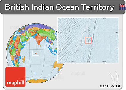 Savanna Style Location Map of British Indian Ocean Territory, political outside