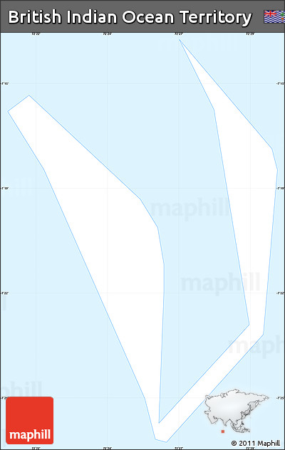 Classic Style Simple Map of British Indian Ocean Territory
