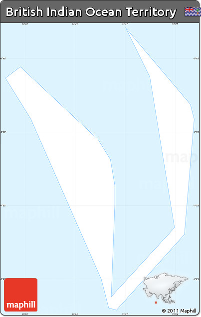 Classic Style Simple Map of British Indian Ocean Territory