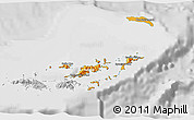 Political 3D Map of British Virgin Islands, lighten, desaturated