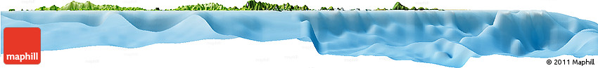 Satellite Horizon Map of British Virgin Islands, physical outside