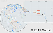 Gray Location Map of British Virgin Islands, lighten, semi-desaturated