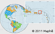 Gray Location Map of British Virgin Islands, political outside