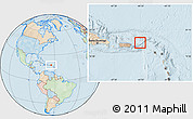 Political Location Map of British Virgin Islands, lighten, land only