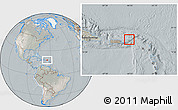 Satellite Location Map of British Virgin Islands, lighten, semi-desaturated