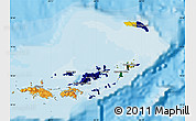Flag Map of British Virgin Islands, political outside