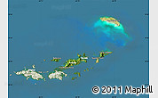 Satellite Map of British Virgin Islands, lighten, land only