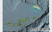 Satellite Map of British Virgin Islands, semi-desaturated