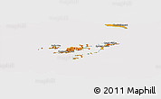 Political Panoramic Map of British Virgin Islands, cropped outside