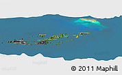 Satellite Panoramic Map of British Virgin Islands, desaturated, land only