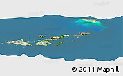 Satellite Panoramic Map of British Virgin Islands, lighten, land only