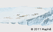 Shaded Relief Panoramic Map of British Virgin Islands, lighten