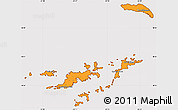 Political Simple Map of British Virgin Islands, cropped outside