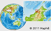 Physical Location Map of Muara/Seria/Tutong, highlighted country