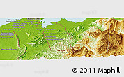 Physical Panoramic Map of Temburong