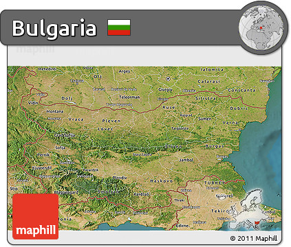 Satellite 3D Map of Bulgaria