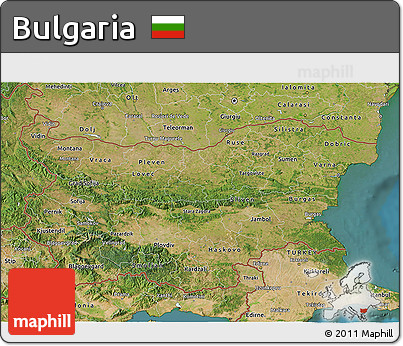 Satellite 3D Map of Bulgaria