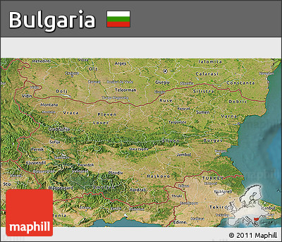 Satellite 3D Map of Bulgaria