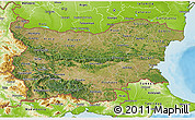 Satellite 3D Map of Bulgaria, physical outside