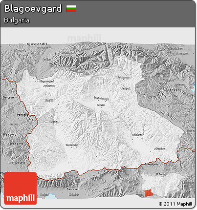 Gray 3D Map of Blagoevgard