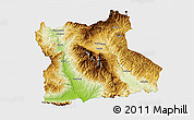 Physical 3D Map of Blagoevgard, single color outside