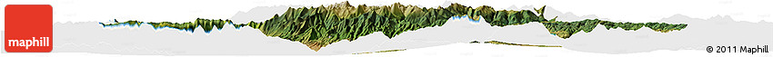 Satellite Horizon Map of Blagoevgard, single color outside