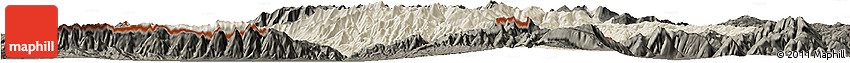 Shaded Relief Horizon Map of Blagoevgard, darken Shaded Relief Horizon Map of Blagoevgard, darken