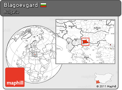 Blank Location Map of Blagoevgard