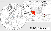 Blank Location Map of Blagoevgard, highlighted country, within the entire country