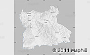 Gray Map of Blagoevgard, single color outside